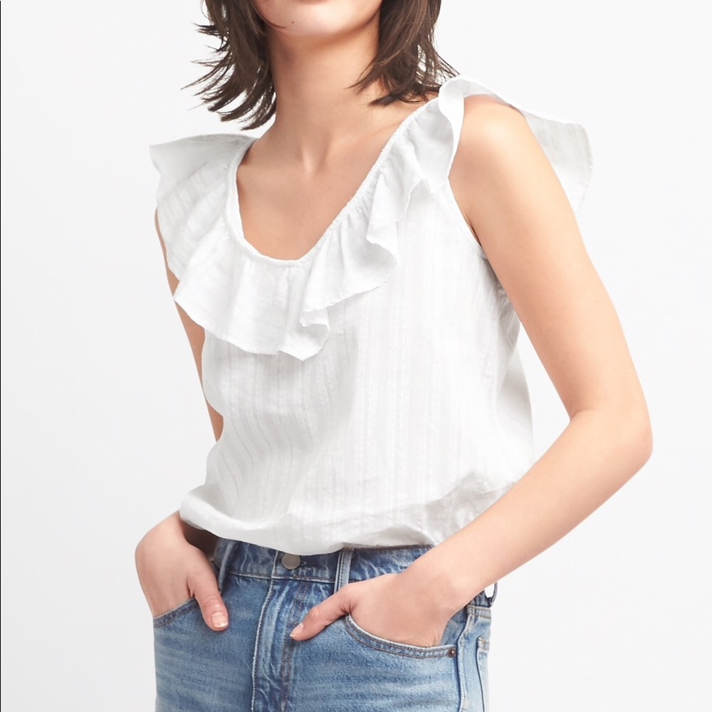 Gap | Sleeveless Ruffle V-Neck Top | XS - Picture 1 of 6